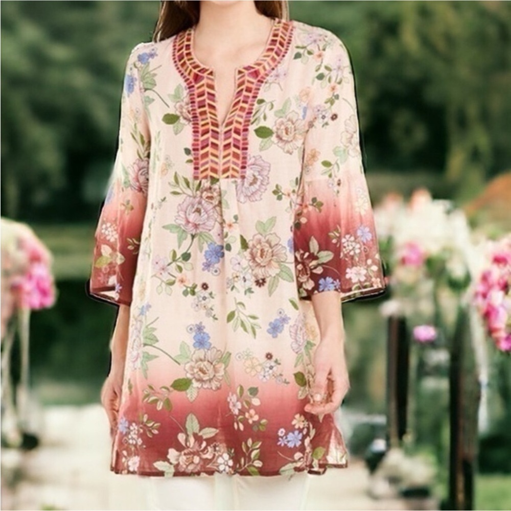 Johnny Was Workshop Paris Effortless flare sleeve dress Size Small